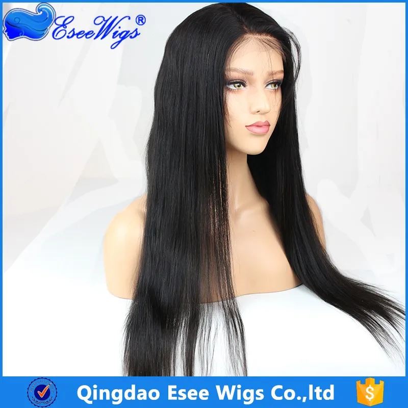 Factory price grade 8a lace front wig straight human hair wigs for black women