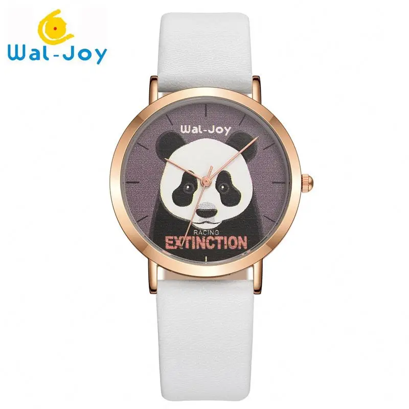 

Cute Personality Panda Design Unique Attractive Wal-Joy Student Watch WJ9013, White, black, grey
