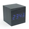 Zogift 2019 trending products new arrival hot sales square colorful wooden digital thermometer LED alarm clock