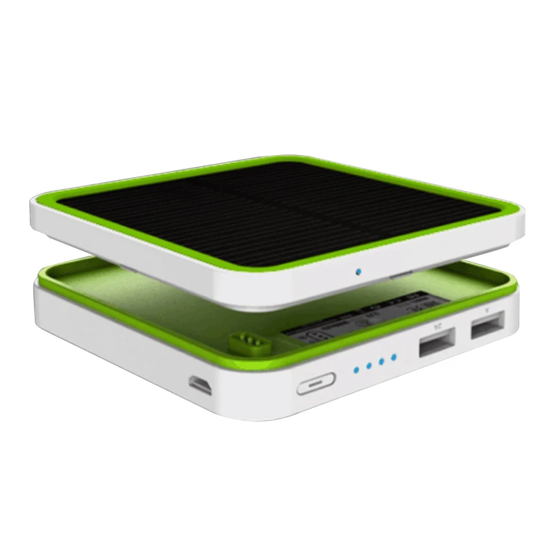 

High quality good price new design factory stackable wireless power bank 20000mAH, White and green