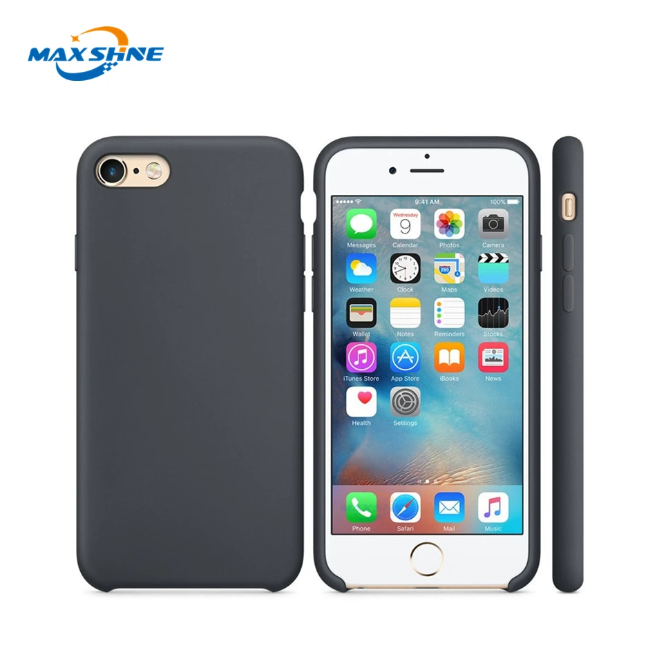 Microfiber Liquid Silicone Case For Iphone 6 7 8 X Xs Xr Max ,Original Silicone Case For Iphone xi 5.8 2019 Phone Case