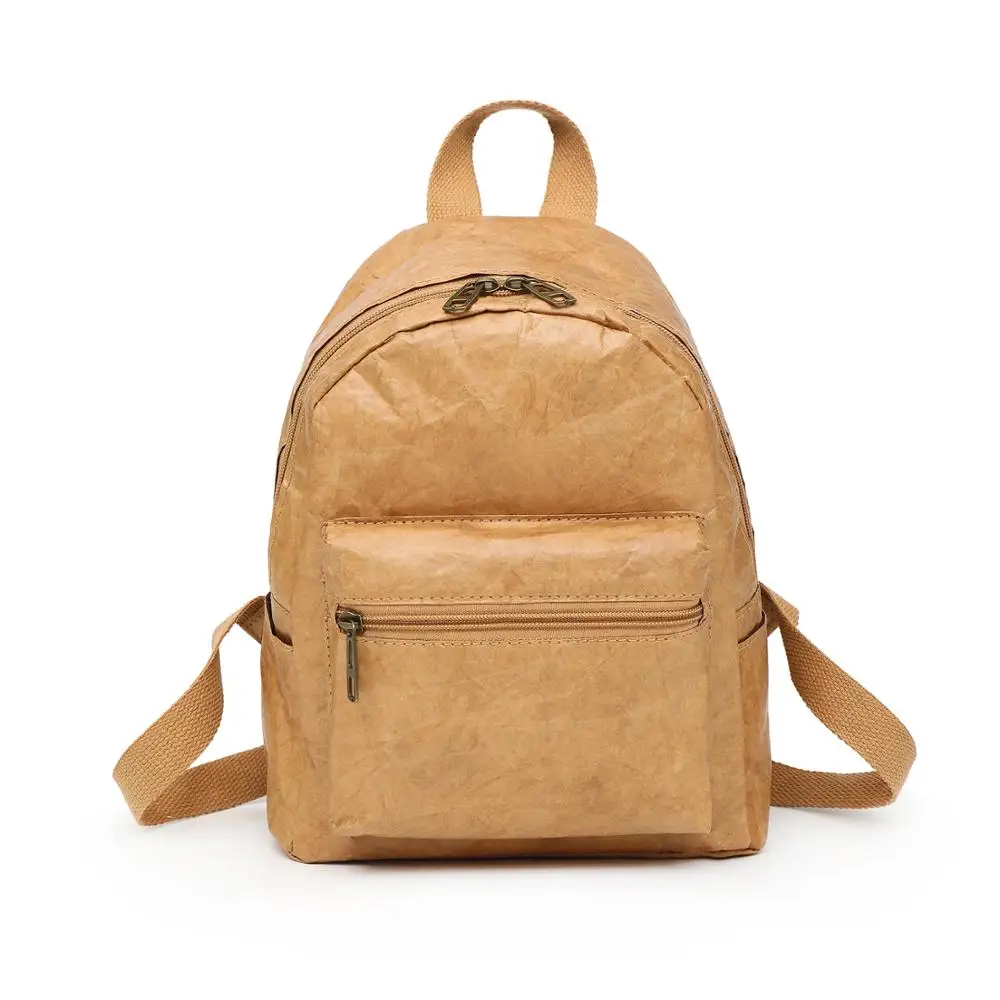 

Two Color Custom Wholesale ECO Friendly Reusable Recycled Washable Tyvek Kraft Paper Backpack, 2 color