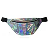 buy lady white stylish sublimation blank reflective holographic walking waist bag