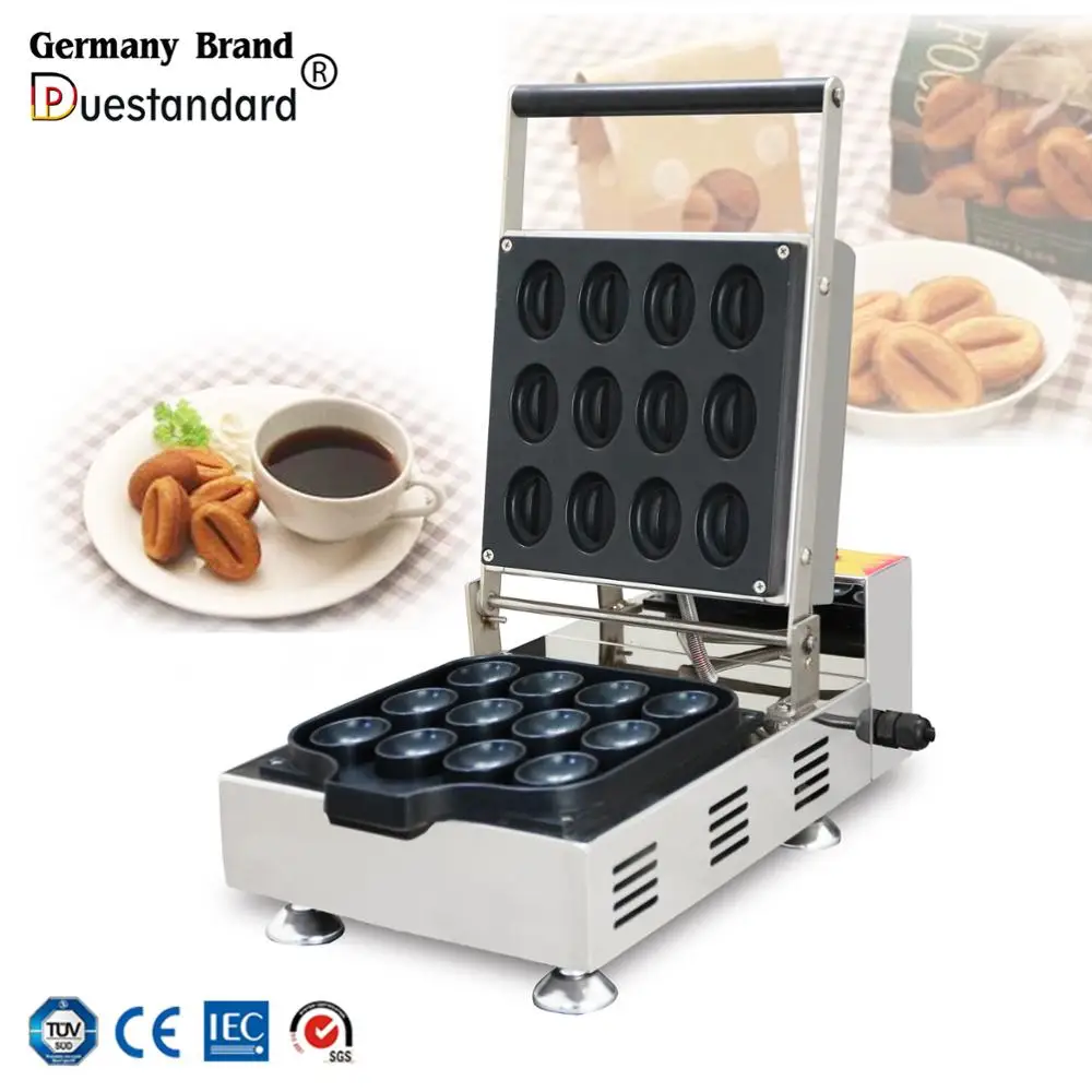 
Commercial Coffee Bean Shaped Waffle Maker Iron Machine 