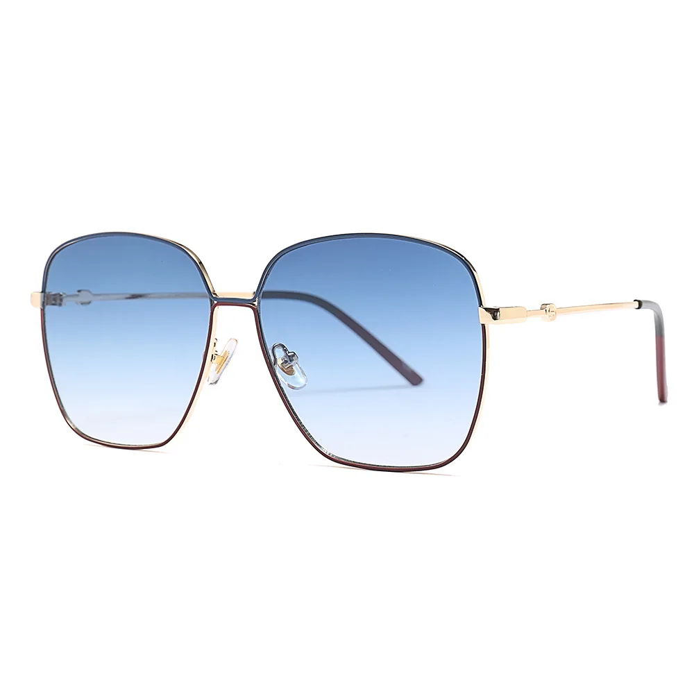 

metal square sun glasses custom private trendy brand design fashion sunglasses women men