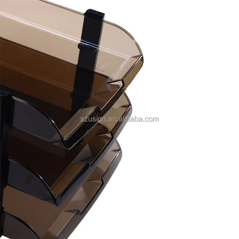 
US-5033 Transparent stacking desk tray 