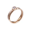 15116 Xuping new arrival ladies jewelry single gemstone style roman numerals design rose gold finger ring
