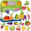 Refrigerator Magnets for kids FRUITS & VEGGIES and Educational Magnetic Toys for Preschool Learning Activities