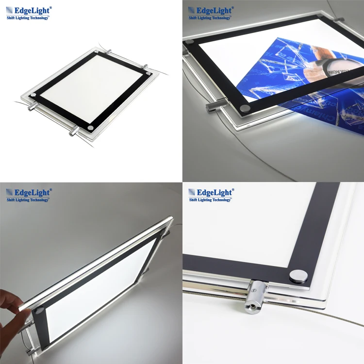 Super slim customized size advertising window led acrylic crystal box displays for real estate agent