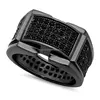 Best quality Solid Brass Core Black Micro Pave AAA cz Ring For Men