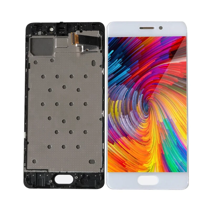 

China mobile cell phone touch Meizu pro 7 screen parts lcd with frame, Black/white