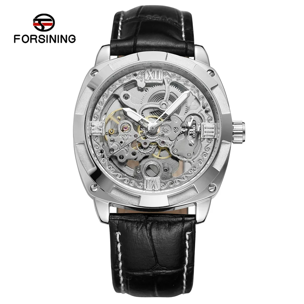 

FORSINING 207-1 Men Automatic Mechanical Leather Watch High Quality Rolexwatches Automatic Watches Men