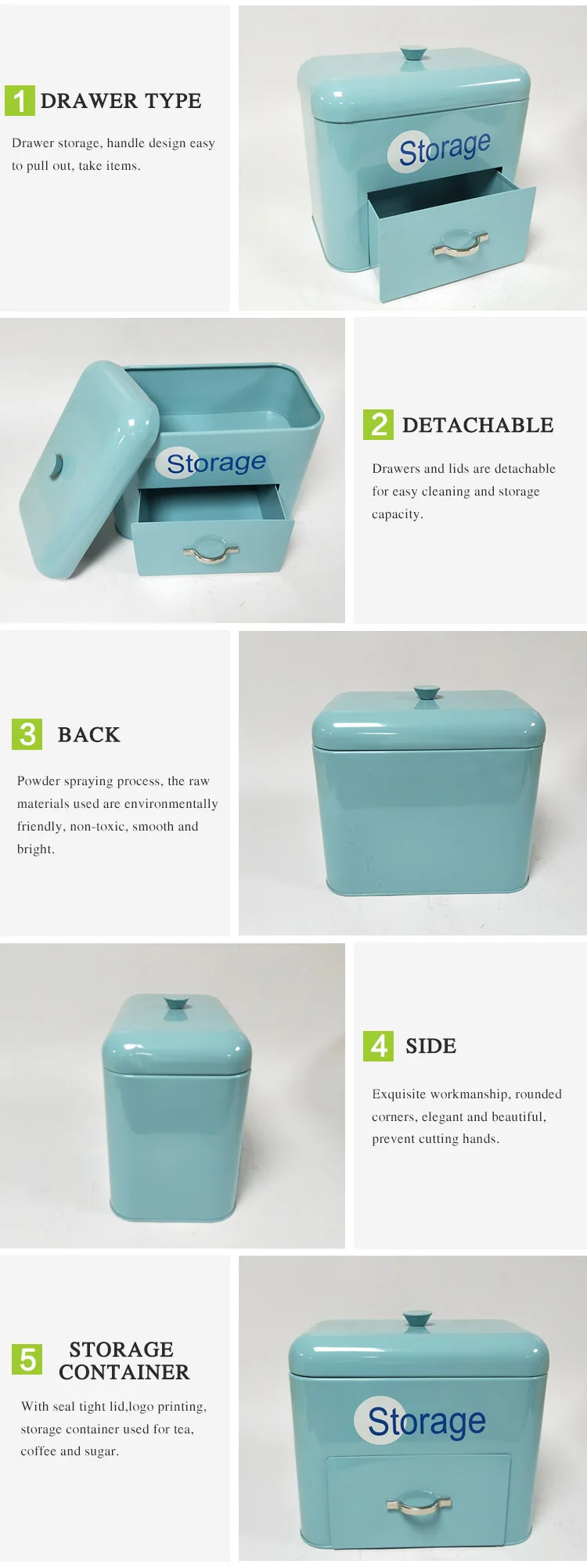 Oem Powder Coating Food Storage Container Set Buy Food Storage