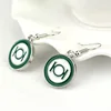 DC Superhero Green Lantern Logo Drop Earring