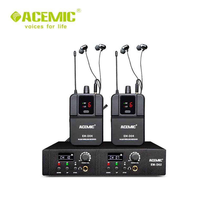 

ACEMIC EM-D02 Dual Channel Professional Stage Wireless In Ear Monitor system