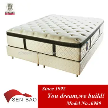 Commercial Pillow Top Double Bed Mattress With Elastic Pocket