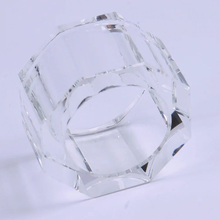 Bulk Wholesale Glass Transparent Napkin Ring For Wedding Buy Crystal