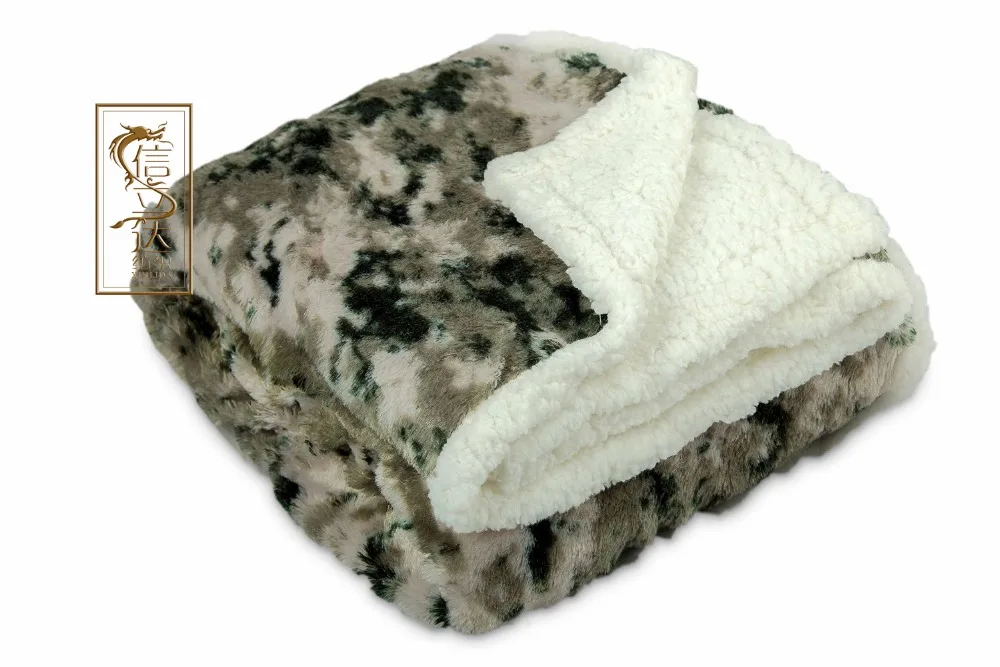 Home Textile Wholesale Fleece Soft Borrego Blanket China Chunk Knit