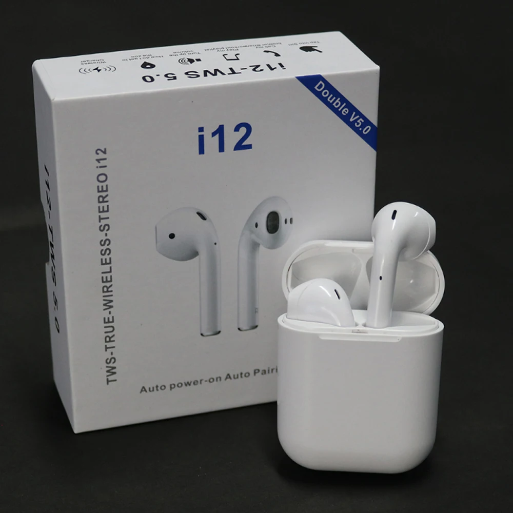 factory high quality 5.0 wireless earphones i12s tws
