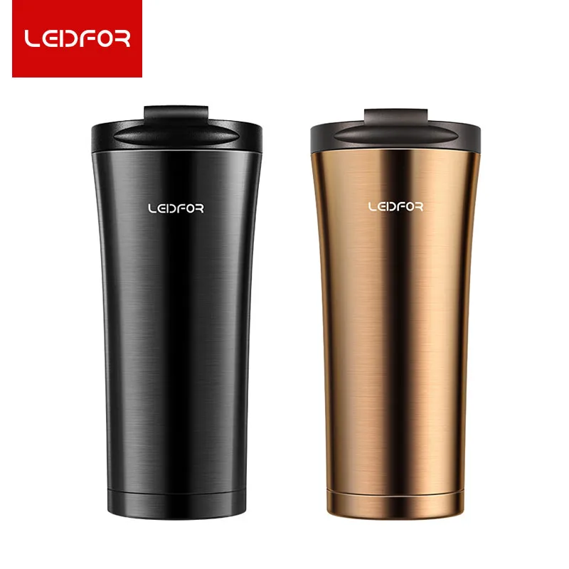 

Leidfor Wholesale Coffee Tumbler Vacuum Insulated Double Wall Stainless Steel Travel Mug, Black;silver;gold