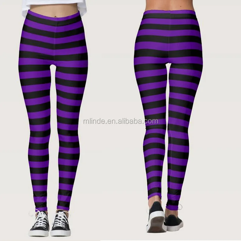 women's striped leggings tights