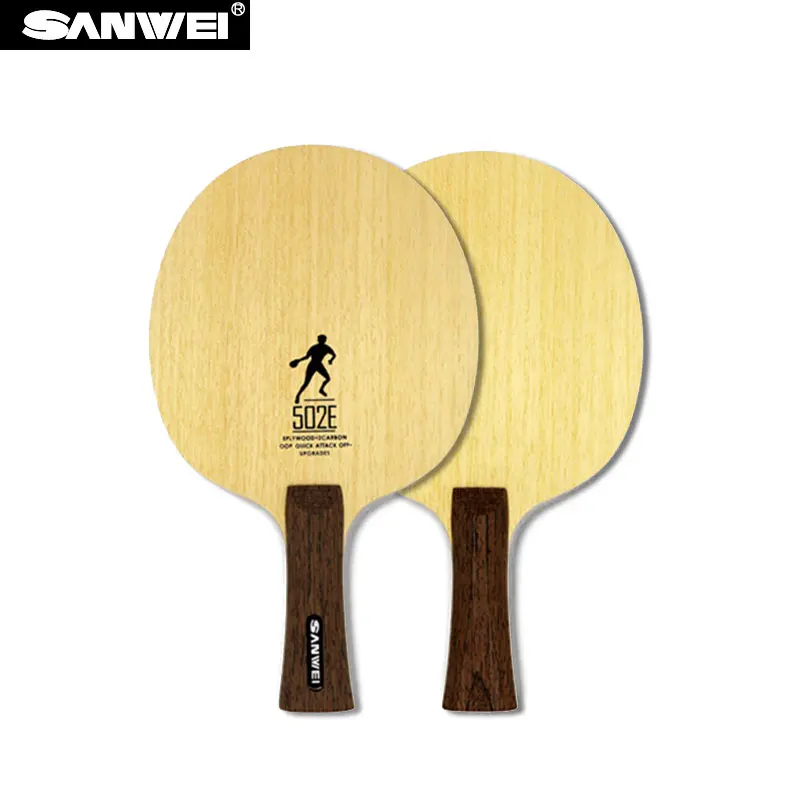 

502E 5ply LD carbon around attack Kiri core wood sanwei table tennis blade, Wood color