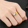 S925 sterling silver lady's ring with an empty bracket of beeswax amber popular women ring