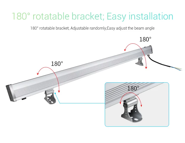 2.4G Mi-light RGB + CCT wireless smartphone  light RGB white colour temperature from 2700k to 6500k waterproof wall washer light