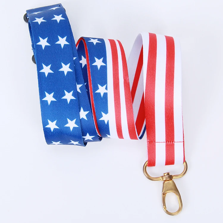 United States Internation Flag Pattern Logo Lanyard Military Uniform