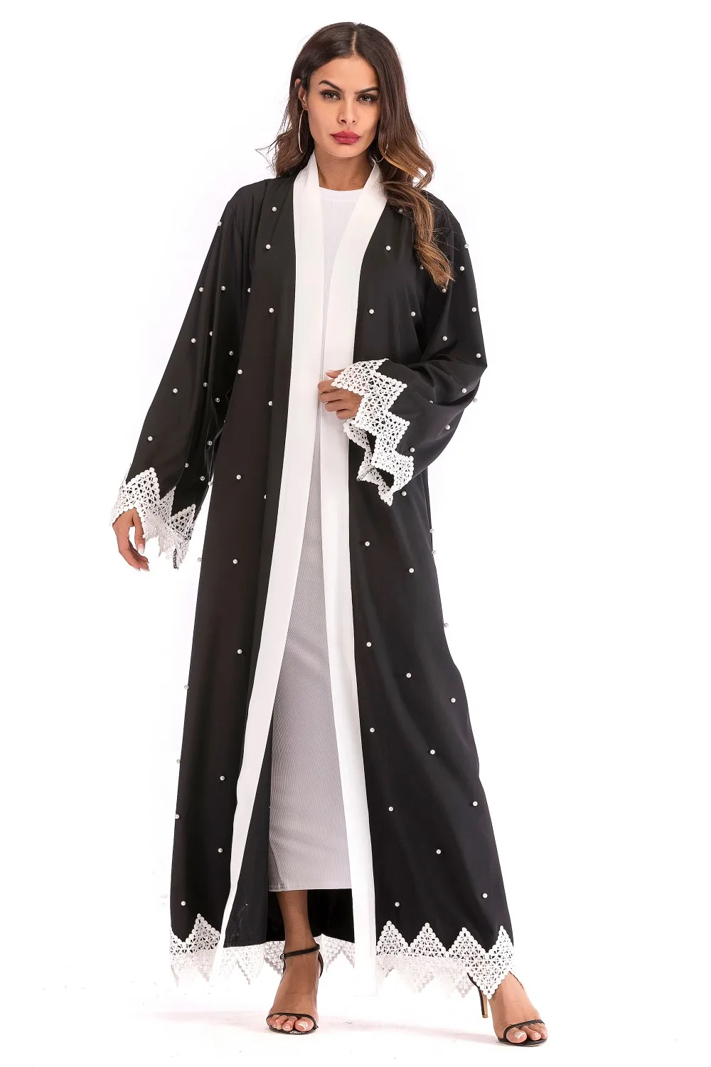 1639# Egyptian Kaftans Arabic Women Dress Long Sleeve Modest Clothing ...