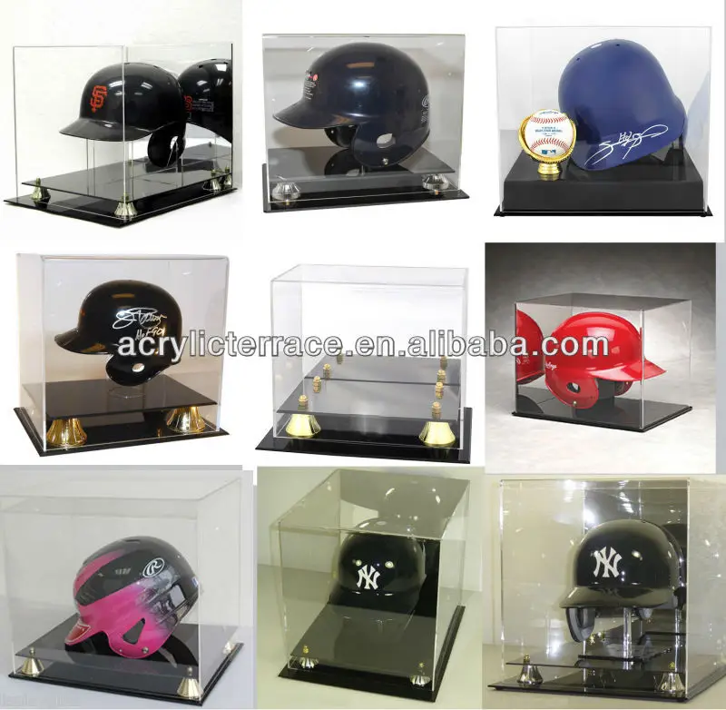 acrylic baseball helmet display case