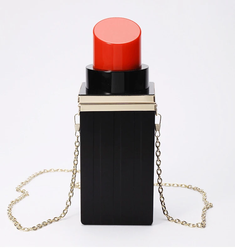 Women Acrylic Lipstick Shape Evening Bag Purses Clutch Banquet Handbag Buy Lipstick Evening