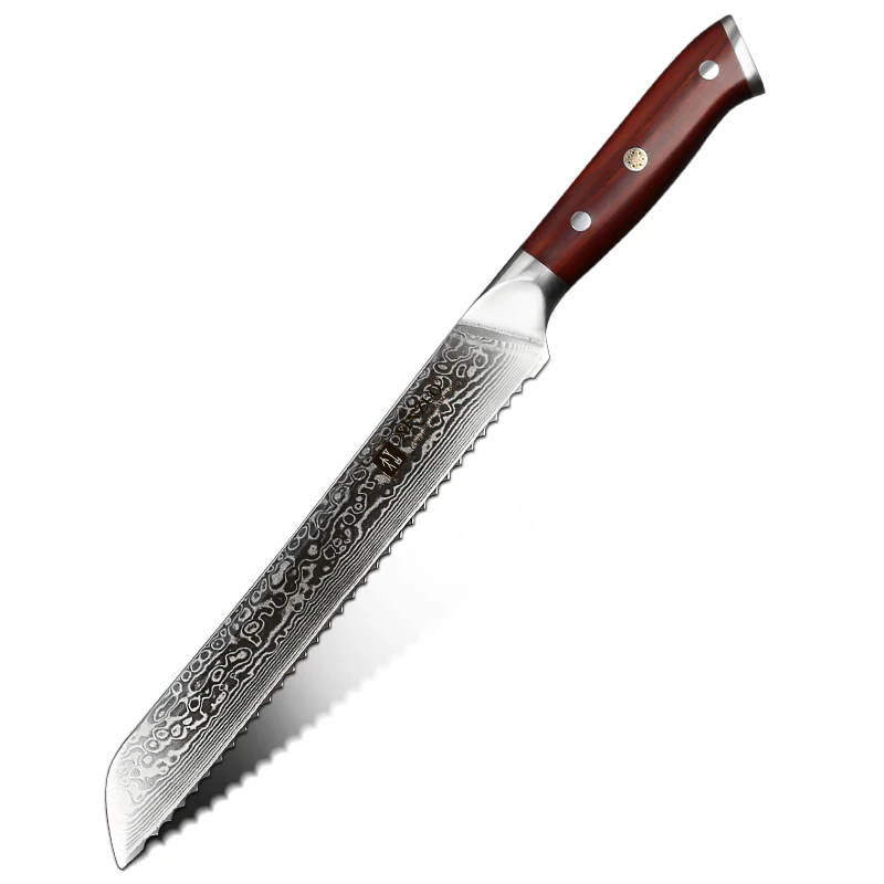 

9 inch high carbon damascus steel kitchen bread Knife