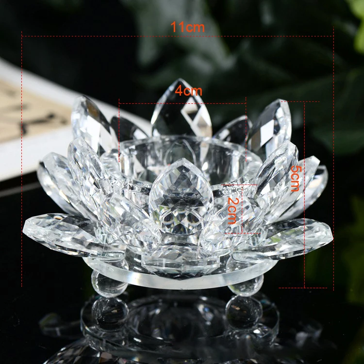 Wholesale Feng Shui Shining K9 Crystal Lotus Flower
