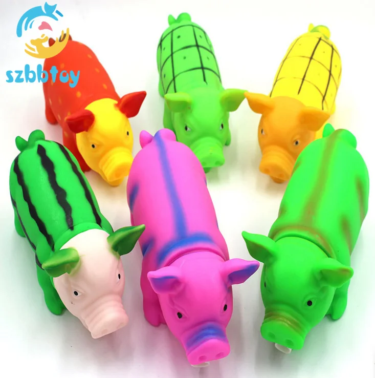 

Silicone Pet Toy Pink Screaming Pig Dog Squeaky Chew Dog Toys