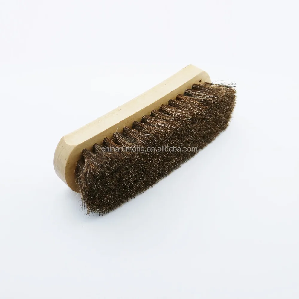 
100% Horse hair shoe brush with wooden handle  (60436069474)