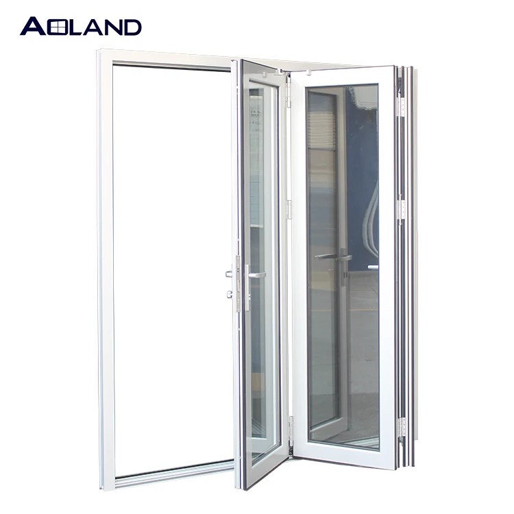 Customize bi fold doors windows for bathroom with blinds