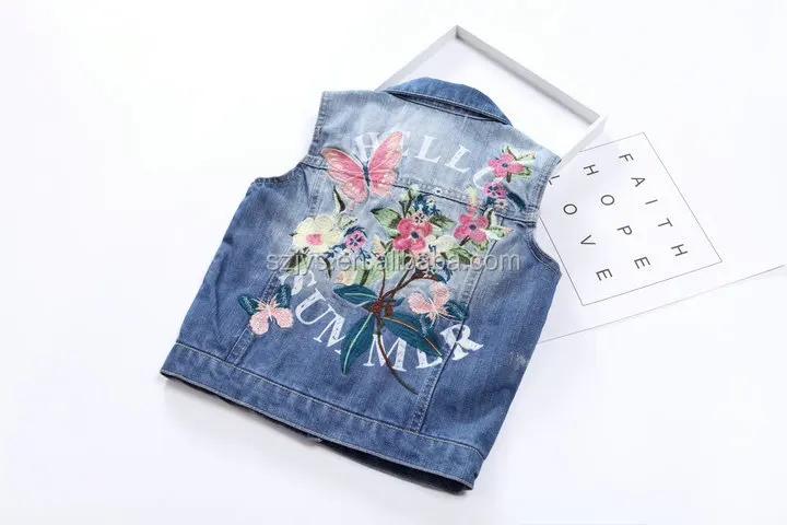childrens sleeveless denim jacket