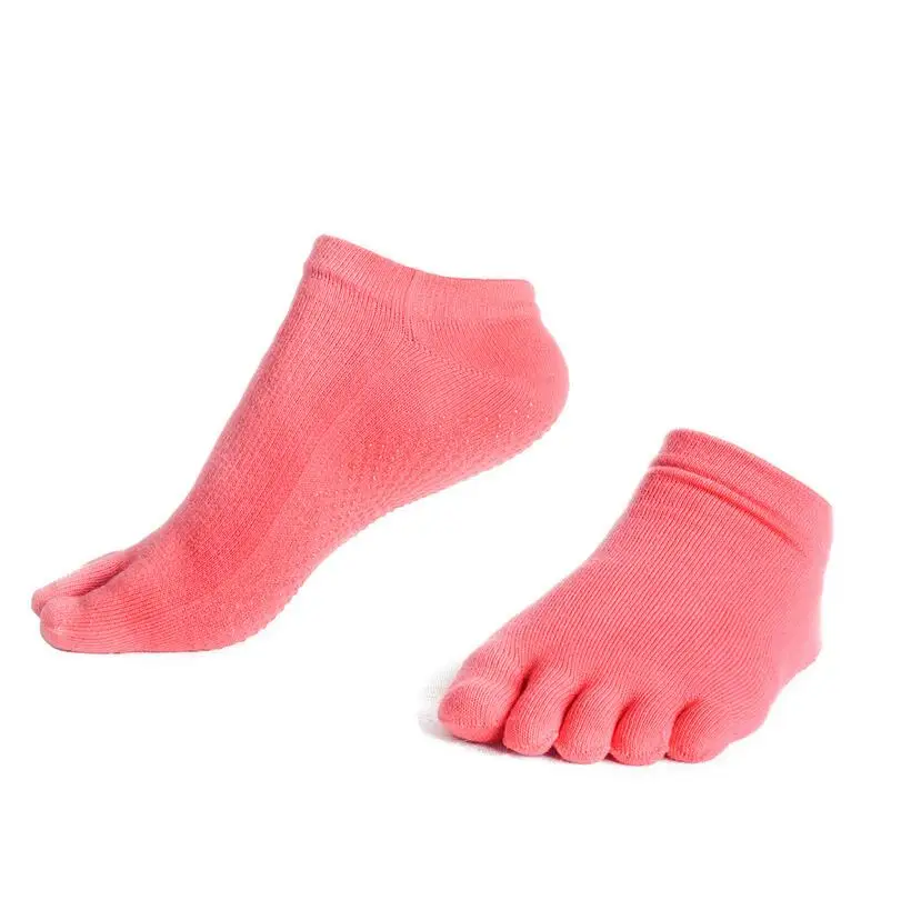 高品质女性瑜伽袜防滑按摩橡胶袜健身房舞蹈五个手指健身感觉袜子