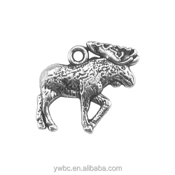 

Wholesale Zinc Alloy Antique Silver Plating Lovely Animal Moose Shape Pendant Charm for DIY Jewelry