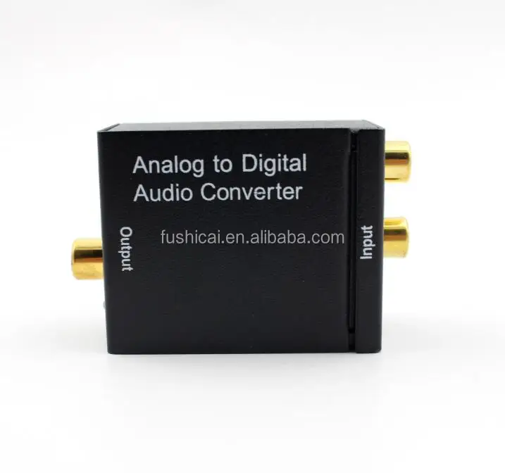 

Analog to Digital Audio Converter Adapter - Converts RCA L/R Audio to SPDIF Optical Toslink or Coaxial, Black