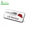 Wholesale cheap custom blank metal stainless steel logo digital printing epoxy hard enamel name badge for sale