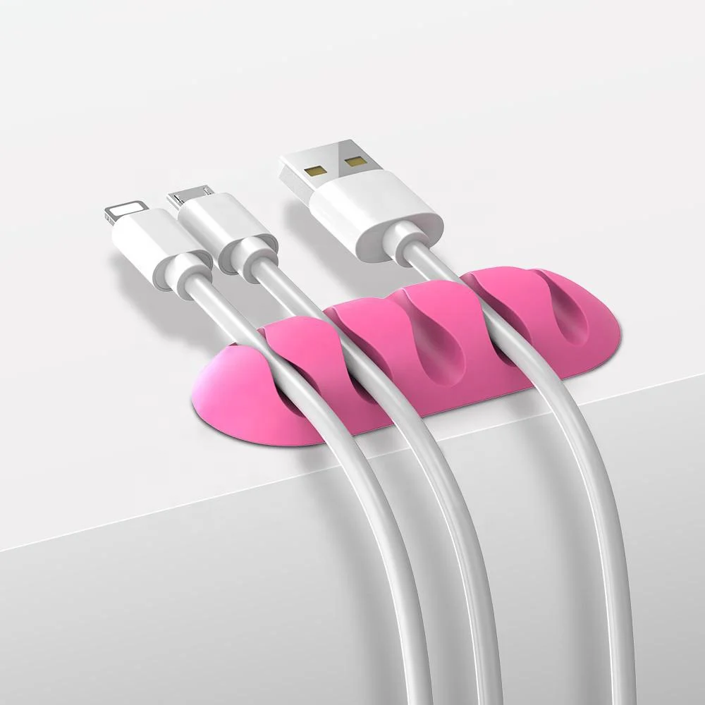 

Promotional gift silicone wire cord organizer for travel outside, White pink black blue