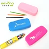 Wholesale customized hot product silicone cute school zipper pencil case