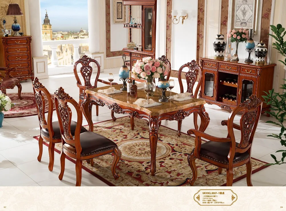 Antique Hand Carved Royal Style Furniture European Dining ...