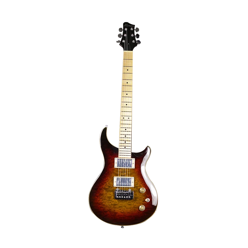 

Human p-s electric guitar,Mahogany body With Quilted Maple Top,Support OEM, bone nut,All colors,Wholesale