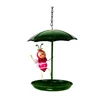 Wholesale Umbrella Shaped Hanging Bird Feeder Metal Ornaments Garden Decoration