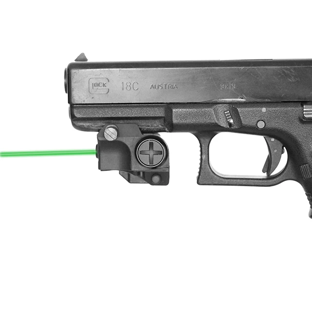 

Tactical pistol mounted lightweight small green laser sight
