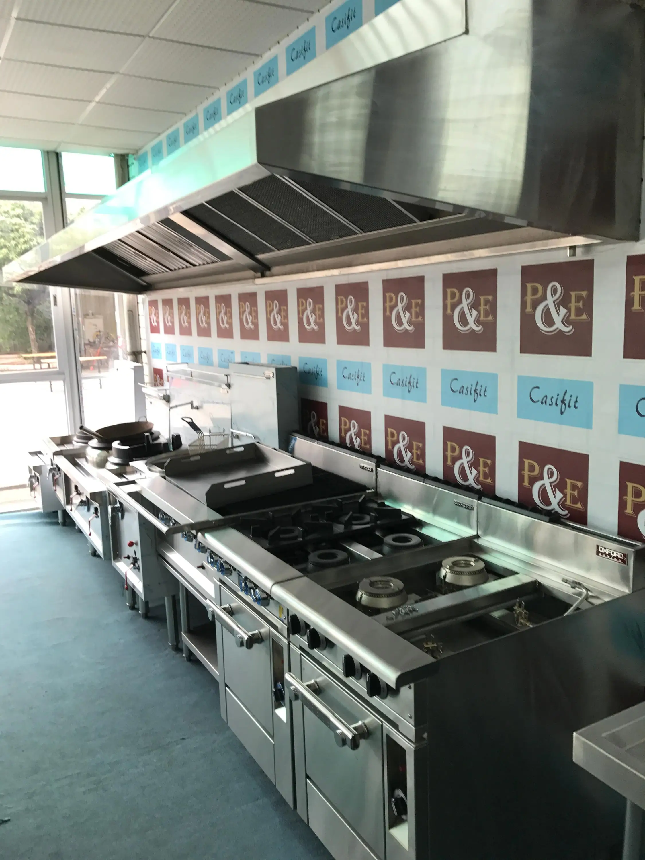 Commercial Kitchen  Stainless Steel Canopy Exhaust  Hood For 