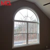 aluminum top arch half moon windows with fixed window on top